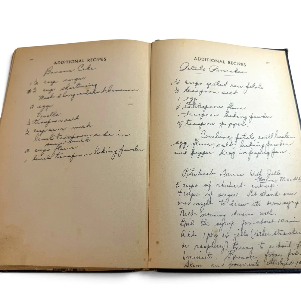 1934 The Household Searchlight Recipe Book Vintage Cookbook Handwritten Recipes
